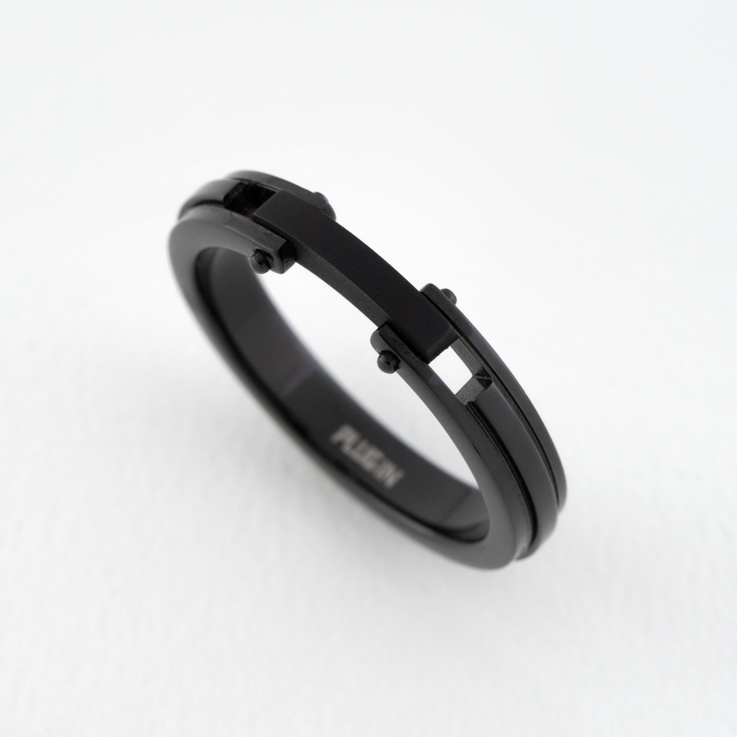 【SHARE SPIRIT】ブラックストーン 本革リング/未使用品/US10前後 STRUCTURE ステンレス ストラクチャー リング PIR7601 – PLUG IN ONLINE